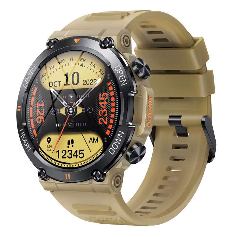 K56Pro Men's Smart Watch with Heart Rate Monitor, Bluetooth Connectivity, 400mAh Long Battery Life, 1.39-Inch HD Display for Outdoor Sports